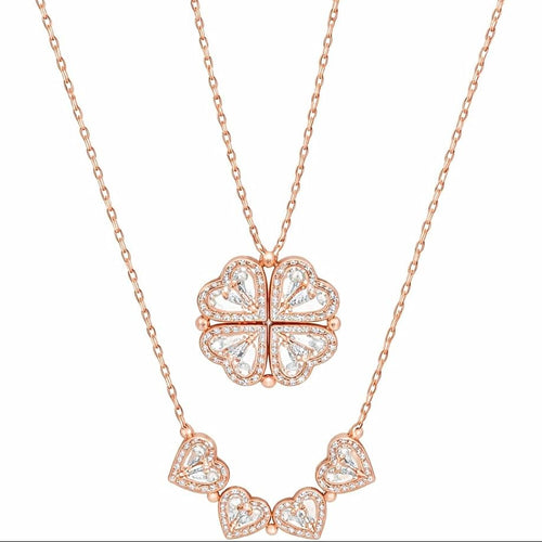Luxe Hearts Clover Necklace